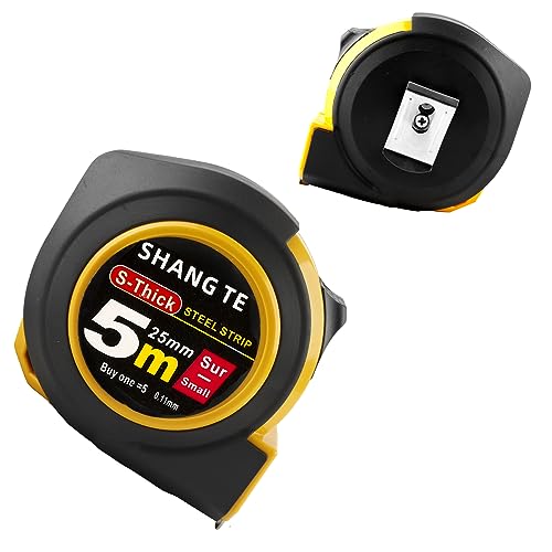 Steel Measuring Tape, Tape Measure 16 ft, Measuring Tape Retractable, 16-Foot Basics Self-Locking Measurement Self Lock Auto Tape Rule Imperial/Metric for Body Measurements - color: 1 Pack, size: 4.9 m