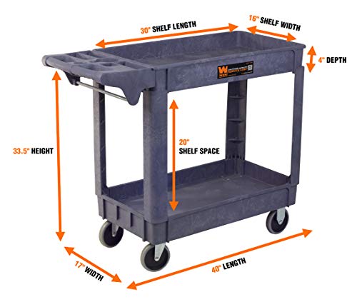WEN Service Utility Cart, 500-Pound Capacity, 40 x 17-Inch - size: Standard Service Cart