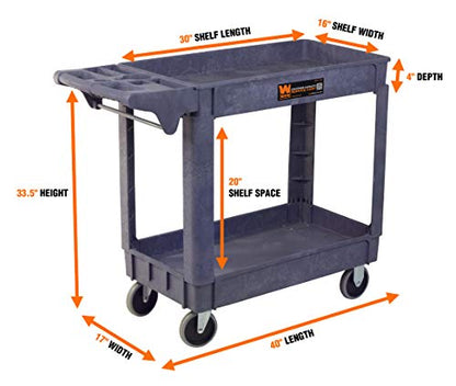 WEN Service Utility Cart, 500-Pound Capacity, 40 x 17-Inch - size: Standard Service Cart