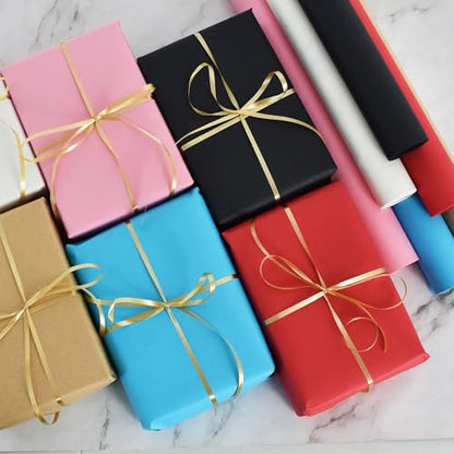 BEISHIDA Dark Pink Gift Wrapping Paper Roll, 15in X 32ft Kraft Bulletin Board Paper Gift Wrap for Christmas Mother's Day Valentine's Day Graduation, Flower Wrap - color: pink