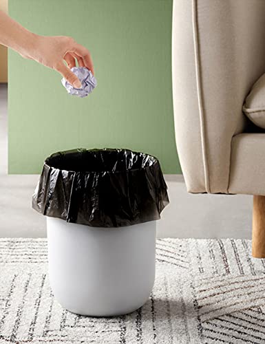 WAIKAS Small Trash Bags 4 Gallon, 1-mil, Flat Top, Unscented, Black, 80ct - color: Black, size: 4 Gal-80ct