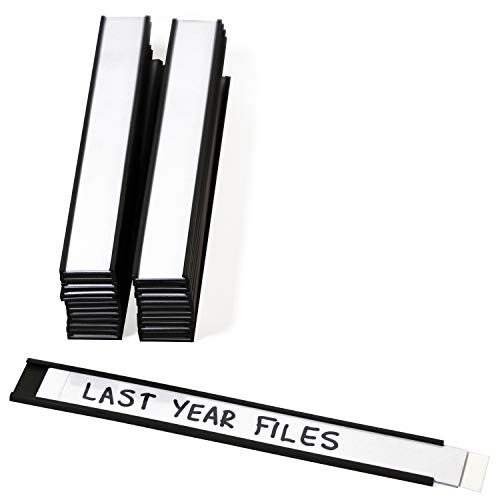 SmartSign Magnetic 'C' Channel Label Holders for Metal Racks and Shelves | 0.75" x 6" Pack of 25 - size: 0.75" x 6"