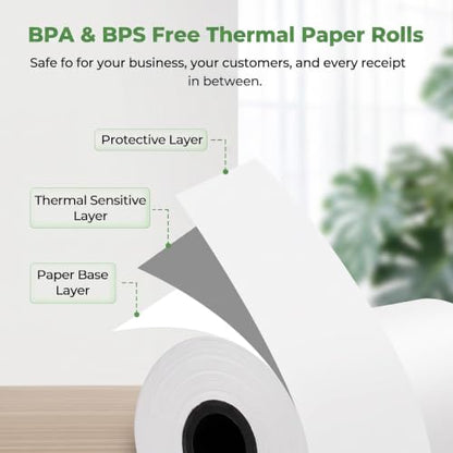 58mm Thermal Paper Rolls (10 Pack)