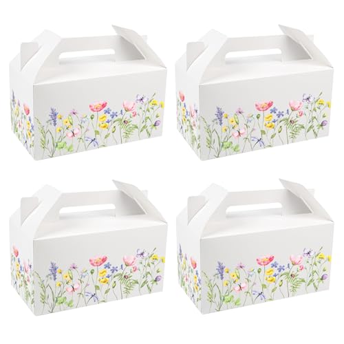 25 PCS Wild Flower Gift Boxes, Spring Party Favor Treat Birthday Candy Box