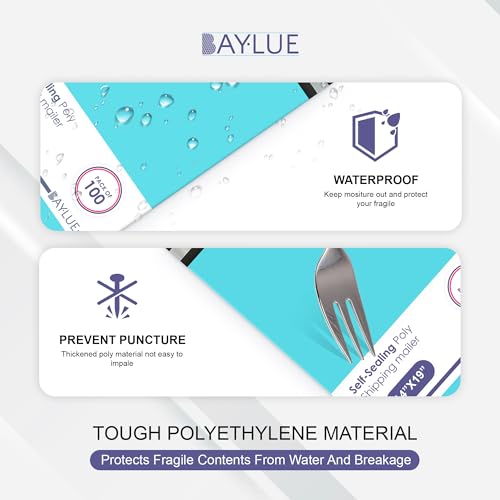 Teal Poly Mailers 14.5x19, Self Seal Shipping & Mailing Bags, 500 Pack Bulk - color: Teal, size: 14"x19" / 500 Pack