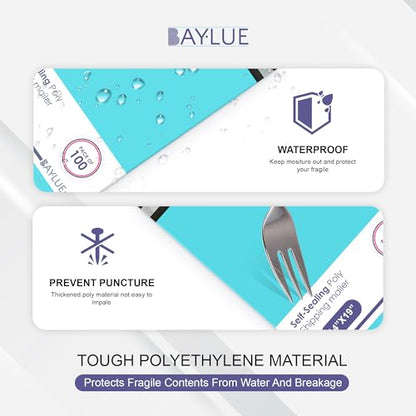 Teal Poly Mailers 14.5x19, Self Seal Shipping & Mailing Bags, 500 Pack Bulk - color: Teal, size: 14"x19" / 500 Pack