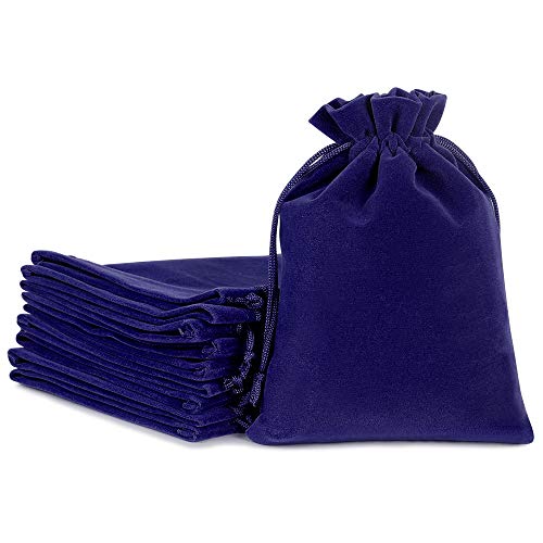 25pcs Velvet Drawstring Bags Gift Bags for Wedding Party Favor 5" x 7" - color: Royal Blue