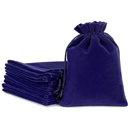 25pcs Velvet Drawstring Bags Gift Bags for Wedding Party Favor 5" x 7" - color: Royal Blue