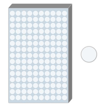 9000 Pieces, 1/2 inch - White Dot Stickers, Small Round Circle Dots Labels - color: White, size: 9000 Pieces