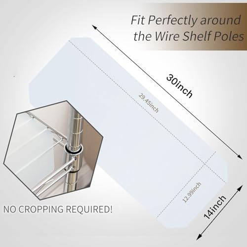 Poofzy Wire Shelf Liner 14" x 30", Set of 5 Clear - color: Clear, size: 14"x30" 5pcs