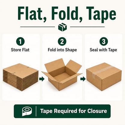 9x9x4 Brown Kraft Shipping Boxes for Small Business, 20 Pack - size: 9x9x4 Inch