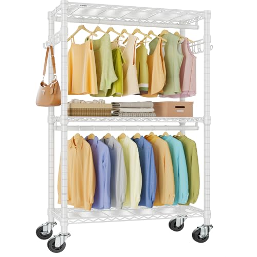 VIPEK R2 Clothing Rack for Hanging Clothes Rolling Clothes Rack Heavy Duty - color: White, size: R2