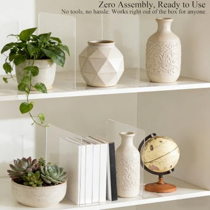 Clear Acrylic Shelf Dividers Closet Organizers for Organization Enthusiasts - size: 12"Tall x 10"Deep