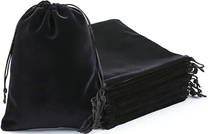 Gabotrie 30 Pcs Velvet Drawstring Bags, Velvet Gift Bag, 7 x 5 Inch, Black - color: Black