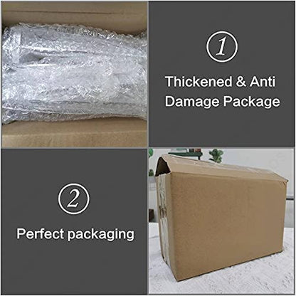 Acrylic Sign Holder 4 x 6 - Wedding Table Number Holder with Wood Base, Double Sided Picture Frames, 6Pack Clear Table Menu Display Stand for Centerpiece,Decoration,Party,Restaurants Office Store