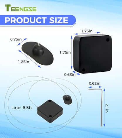 2Pcs 6.5Ft Retractable Cable Lock Anti-Theft for Remote Control Showroom