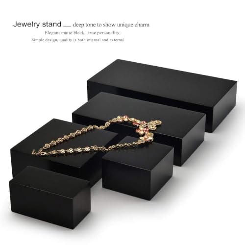 Oirlv Small Black Display Riser for Jewelry,Cute Trophy Base for Showcase - color: SM05303