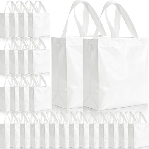 Eccliy 80 Pcs Reusable Gift Bags, Medium, White - color: White, size: Medium