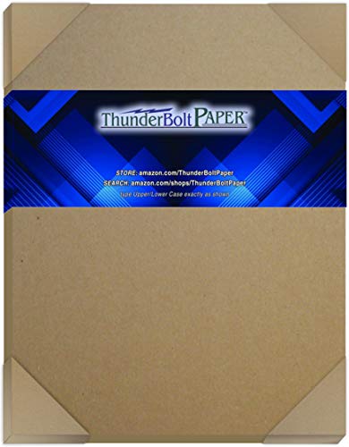200 Sheets Chipboard 20pt (Point) 8 X 10 Inches Light Weight Frame|Photo Size .020 Caliper Thick Cardboard Craft|Ship Brown Kraft Paper Board - size: 8x10 - 200 Sheets