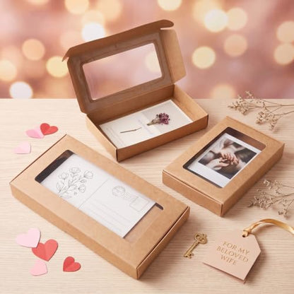 SULALIN Greeting Card Storage Boxes, 30 Pack,Kraft,7.87x3.93x0.78 Inch - color: 30pack,brown,7.87x3.93x0.78 inches