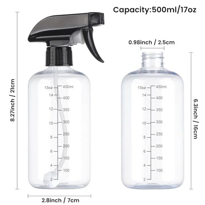 Spray Bottles 2 Pack 17oz 360° Any-Angle Spraying for Cleaning - color: Black, size: 17oz