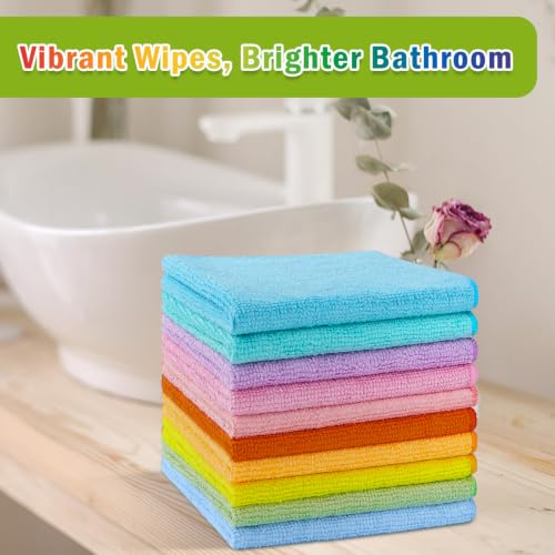 AIDEA Microfiber Cleaning Cloth, 100PK, Cleaning Rags, 11.5"×11.5" - color: Multi-colored