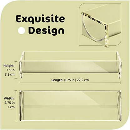 Clear Cracker Tray for Serving, Set of 2 Rectangular Cracker Holder for Serving Trays, Acrylic Food Display Cracker Serving Stand for Home, Party & Charcuterie Board Platter - size: 2 Cracker Trays
