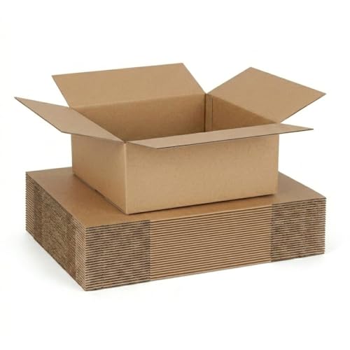 CRUGLA 12x12x6 Shipping Boxes 15 Pack, Brown Corrugated Cardboard Boxes with Side-Lock and Pre-Applied Double-Sided Tape, Easy Assemble Packing Mailer Boxes for Small Business Shipping - size: 12x12x6 Inch 15 Pack
