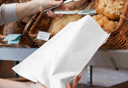 Flexicore Packaging Flat White Kraft Paper Bags (White, 5"x7.5")(200 Qty) - size: 5"x7.5"