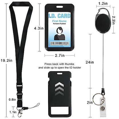 Retractable ID Badge Holder with Breakaway Lanyard,Heavy Duty Badge Reel,Detachable Keychain, Cruise Ship Cards Holder,for Nurse Officer Teacher Security Staff Women Men(Purple) - color: Purple-1, size: 2 Vertical Holders, 2 Oval Reels, 1 Lanyard