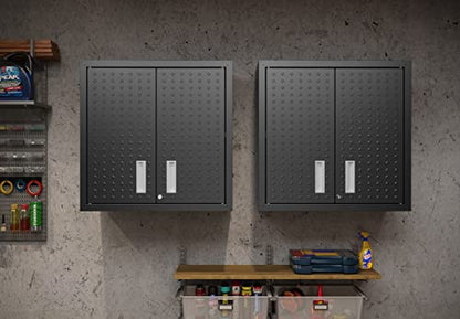 Manhattan Comfort Fortress Storage Units, Charcoal Gray - color: Charcoal Gray, style: Dual Floating