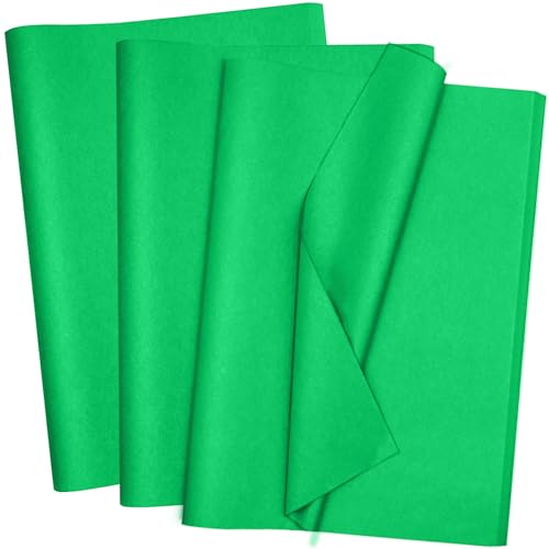Jkopsnr 100 Sheets Green Tissue Paper 20x14 Inches - color: Green, size: 14x20