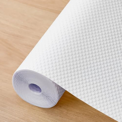 100% EVA Shelf Liner Waterproof Non Adhesive, 12" x 120", White - color: White, size: 12"W x 120"L