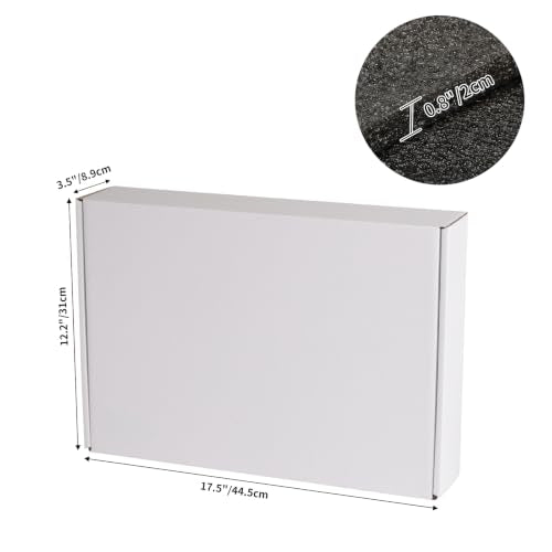 CRUGLA 1 Pack Laptop Shipping Box with Cushioned Foam, Fits Most Sizes - color: White