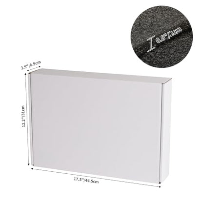 CRUGLA 1 Pack Laptop Shipping Box with Cushioned Foam, Fits Most Sizes - color: White