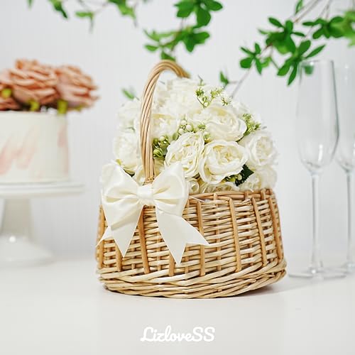 Pre-Tied Ivory Bows with Twist Ties 3.5 Inch, 24 Pack - color: Ivory