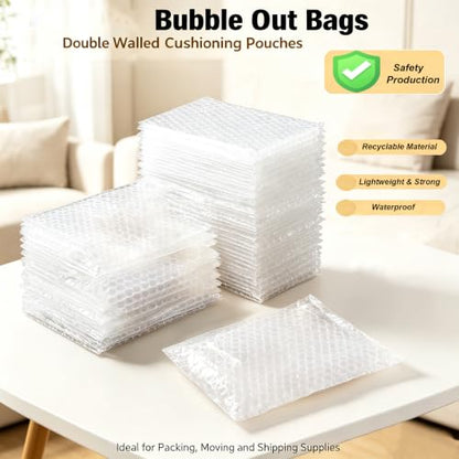 12x12Inch Bubble Out Bags 50pcs, Double Walled Cushioning Pouche Bag - size: 12x12Inch(50Pack)