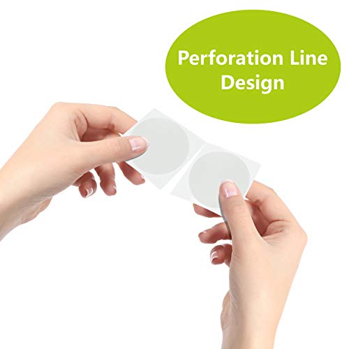 1500 PCS 1.5" Round Clear Transparent Package Envelope Mail Wafer Seal Sticker Labels Mega Bundle with Perforation Line in Roll - size: 1.5 inch-1500