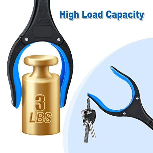 2-Pack Grabber Reacher Tool,32 Inch Foldable Reacher Grabber Pickup Tool with Strong Grip Magnetic,360°Rotating Anti-Slip Jaw,Grabber Tool,Grabbers for Seniors for Outdoor & Indoor (Blue&Purple)