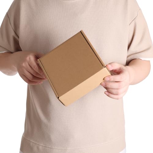 PHAREGE 50 Pack 6x6x2 inch Small Shipping Boxes, Brown Mailing Boxes - color: Brown, size: 6x6x2 inch 50 Pack