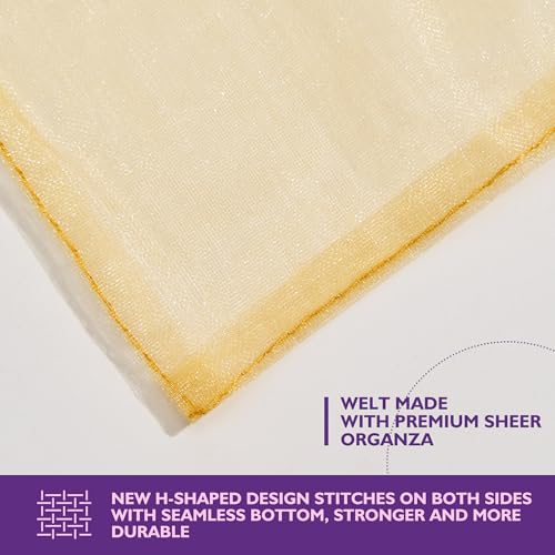 PACKINNO 100pcs Gold Organza Bags, Sheer Organza Bags 4x6 Inch, Small Mesh Bag, Drawstring Gift Bags for Party, Jewelry, Candy, Christmas, Festival, Bathroom Soaps, Makeup - color: Gold