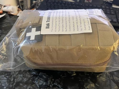 Ifak Trauma Kit, 74 Piece Upgrade Molle Refill Tactical First Aid Supplies - color: Tan