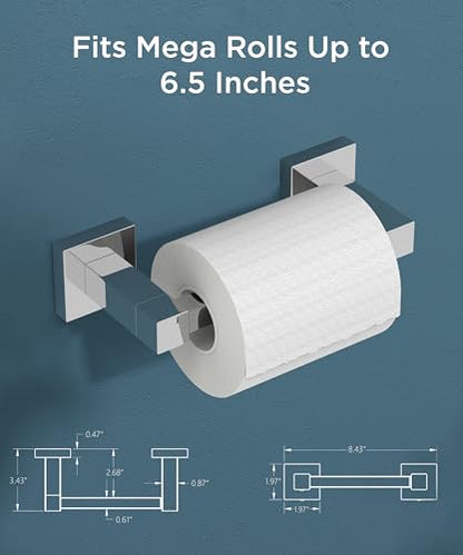 FORIOUS Commercial Toilet Paper Holder Wall Mount Bathroom Tissue Holder - color: Chrome