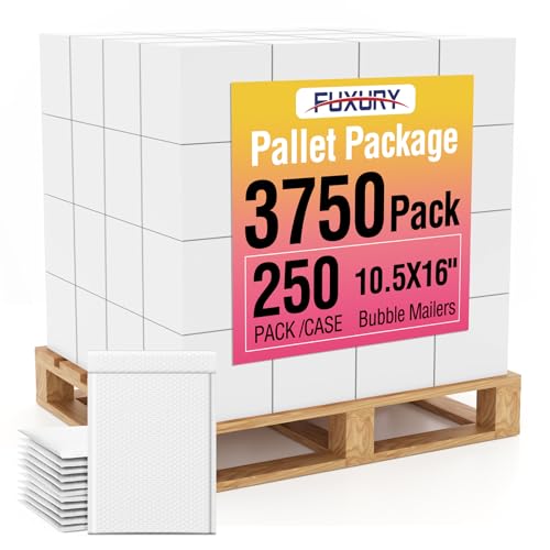 Fuxury Bubble Mailers 10.5x16" White Padded Envelopes 3750Pack Bulk Pallet - color: White, size: 10.5x16" 3750PC