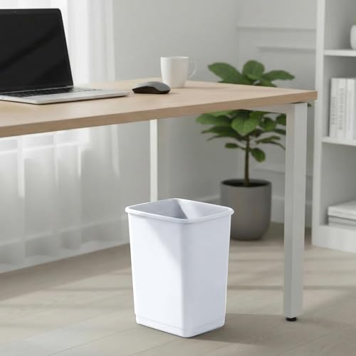 Superio 4.5 Gallon Plastic Trash Can, Waste Bin for Home, Kitchen, Office, Bedroom, Bathroom- 18 Qt (2, White) - color: 2, White, size: 4.5 Gallon