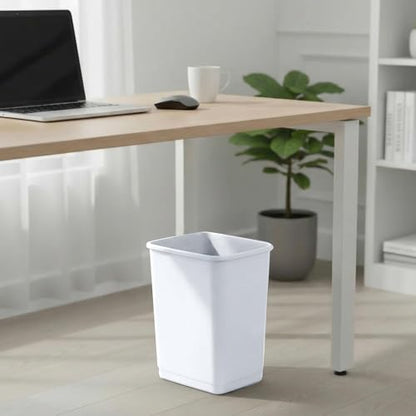 Superio 4.5 Gallon Plastic Trash Can, Waste Bin for Home, Kitchen, Office, Bedroom, Bathroom- 18 Qt (2, White) - color: 2, White, size: 4.5 Gallon