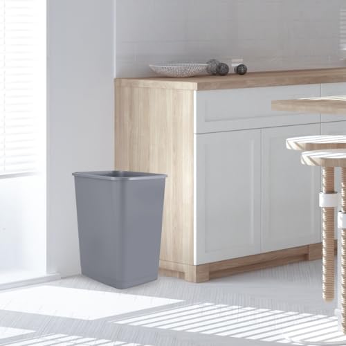 Superio Kitchen Trash Can 9 Gallon Slim Waste Bin 37 Qt Durable Plastic, Fit Small Spaces, Office, Bathroom, Under Counter (2, Grey) - color: 2, Grey, size: 9 Gallon