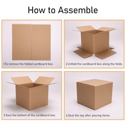 CRUGLA 40 Packs 7x7x6 Shipping Boxes, Brown Mailing Boxes - size: 7x7x6 Inch