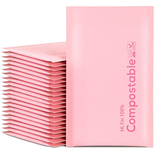 KTOB 6x10 100% Biodegradable Bubble Mailers - color: Pink, size: 6x10'' 25PCS