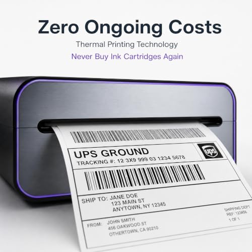 4x6 Thermal Shipping Label Printer, Bluetooth Wireless